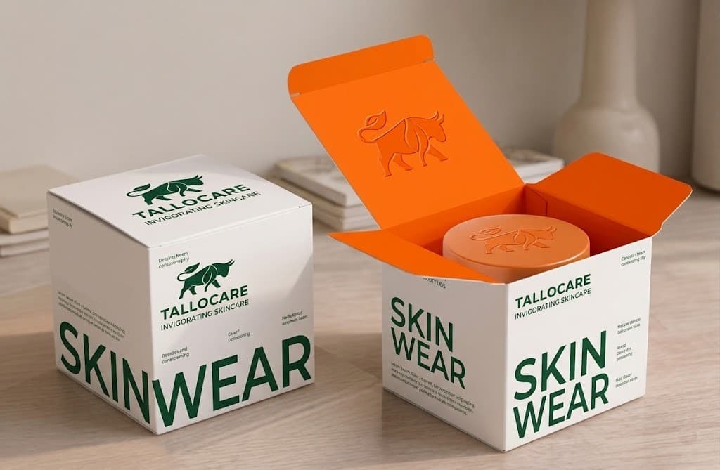 TalloCare Skin Wear packaging boxes